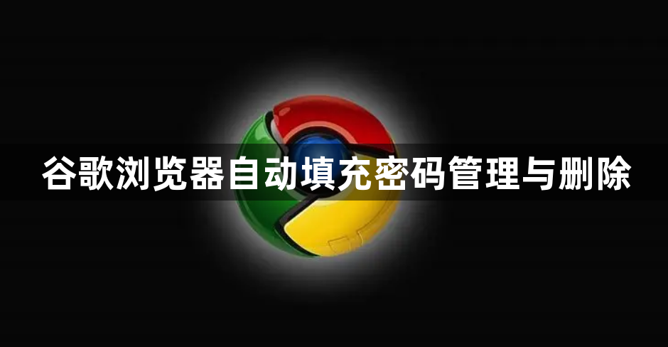 谷歌浏览器自动填充密码管理与删除1