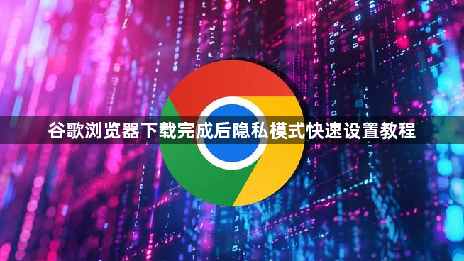 谷歌浏览器下载完成后隐私模式快速设置教程1