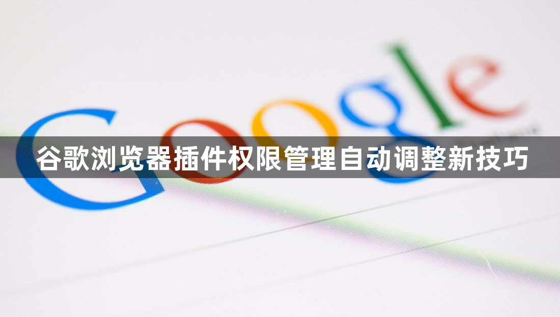 谷歌浏览器插件权限管理自动调整新技巧1