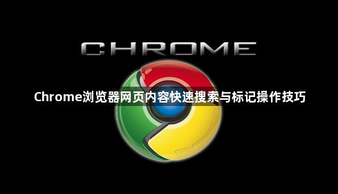 Chrome浏览器网页内容快速搜索与标记操作技巧1