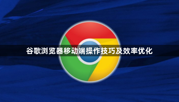 谷歌浏览器移动端操作技巧及效率优化1