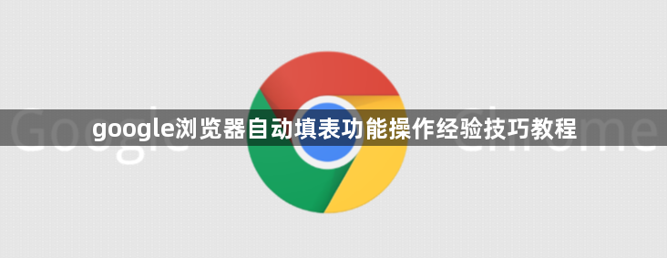 google浏览器自动填表功能操作经验技巧教程1