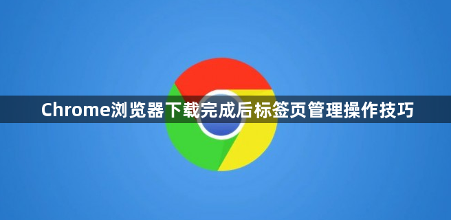 Chrome浏览器下载完成后标签页管理操作技巧1