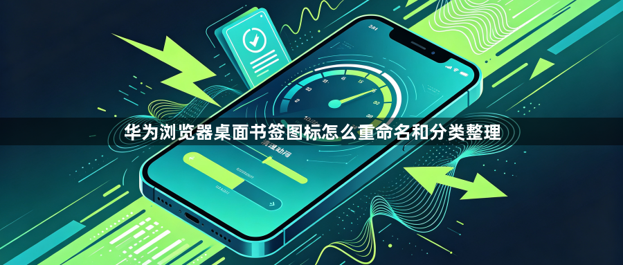 华为浏览器桌面书签图标怎么重命名和分类整理1