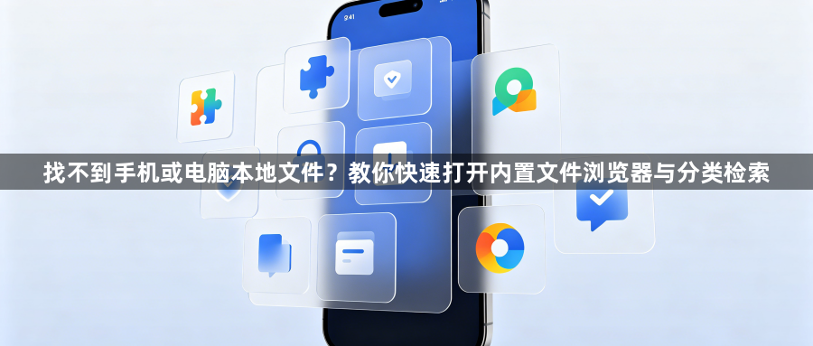 找不到手机或电脑本地文件？教你快速打开内置文件浏览器与分类检索1