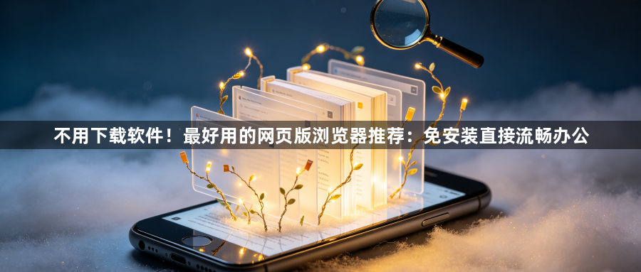 不用下载软件！最好用的网页版浏览器推荐：免安装直接流畅办公1
