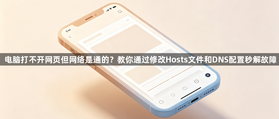 电脑打不开网页但网络是通的？教你通过修改Hosts文件和DNS配置秒解故障1