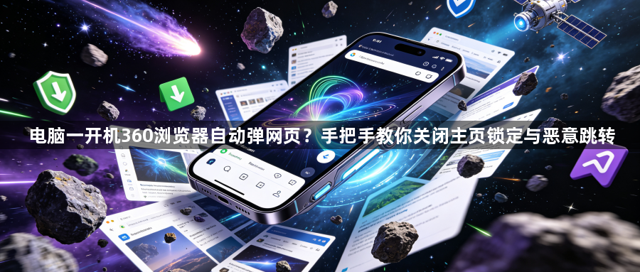 电脑一开机360浏览器自动弹网页?手把手教你关闭主页锁定与恶意跳转1