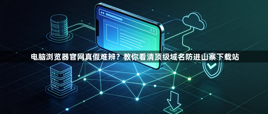 电脑浏览器官网真假难辨?教你看清顶级域名防进山寨下载站1