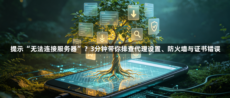 提示“无法连接服务器”？3分钟带你排查代理设置、防火墙与证书错误1