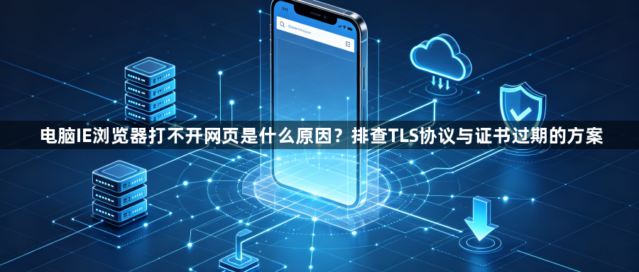 电脑IE浏览器打不开网页是什么原因？排查TLS协议与证书过期的方案1